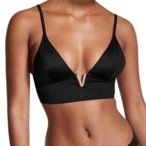 Victoria Secret Very Sexy Deep V Plunge Black  Rose Gold Bling Mix & Match Set M